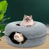 Kattbärare lådor hus katthus korg naturlig filt pet grotta bädd roligt runda äggform med kuddmatta lämplig för små hundar valpar husdjur leveranser 240426
