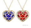 Anime -Spiel die Zelda Legend Jewelry Hallow Gold Rahmen Acryl Herz Halskette Frauen Langkettige Halsketten Anhänger Colar6064496