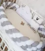 Клетки для постельных принадлежностей 1M22M3M Baby Bed Bumper для рожденной густой плетеных подушек для подушки для подушки для кроватки 2210258713550