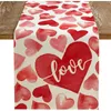 Table Cloth A213Gradient Love Bubble Print Flag Cross-Border Amazon Valentine's Day Letters Linen Dining