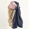 Neckerchief Shawl Wraps Print Silk Satin Scarf Square Women Muslim Hijab Elegant Headband 240425