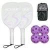 RACKETS PORSLE BALLES SETT PALLEBALL PADDLE SET DE 2 RACKETS ET 4 BOLLES PICKLELLS RACQUET-BALL avec Balls Sport Accessory 240425