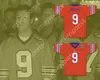 Aangepaste naamnummer Heren Jeugd/Kinderen Bobby Boucher 9 Mud Dogs Home voetbalshirt met Bourbon Bowl Patch Top gestikte S-6XL