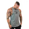 Herentanktops VQFIT AMERIKAANSE Vlagontwerp katoen gym kleding bodybuilding top mannen zomer fitness singlets spiertraining mouwloos shirt