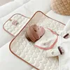 Mats Baby Portable Folding Waterproof Diaper Replacement Pad Cute Bear Washable Travel Diaper Floor Replacement Game Pad Baby Care ProductsL2404