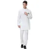 Ethnic Clothing Two Piece Set Men Top Pants Arab Casual Loose Clotes African Comfortable Long Sleve Shirt