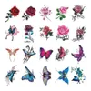 Tatuaje Transferencia de plumas Butterfly Tattoos Tattoos para mujer Protección del cuerpo Tattoo 3d Rose Flower Anime Pegatinas falsas impermeables 240427