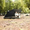 ARICXI Agrandir 2 personnes Outdoor Ultralight Camping Tent 3 Saison Professionnel 15D Silnylon Tent sans tige Gris Black Largeur 135cm 240412