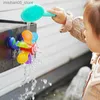 Sandspiel Wasser Spaß bunte Wasserrad Badewanne Saugnapfe Baby Badewanne Spielzeug Badewanne Sprühspiel Set Duschdüse Spielzeug Q240426