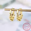 Boucles d'oreilles cerceaux 925 argent sterling sterling mode simple fashion brillant les boucles d'oreille de file d'oreille pour femmes accessoires de bijoux de piercing gothique mej594