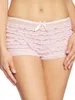Women's Panties Lace Ruffle Soft Stretch Breathable Mesh Sheer Boyshorts Hipster Chic Safety Short Pants Dance Underwear
