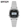Zegarek Sanda 6053 zegarek elektroniczny Prezenty modowe chłopcy LED Cyfrowe zegarki Kobieta Stopwatch Waterproof Małe proste studenci