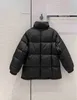 Designer Luxury 2022 Vinterläder Patchwork Single-Breasted Down Long Jacket For Women Thick Warm Long Sleeve Overcoat Outwear
