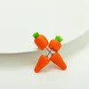 Studörhängen IL2C-3 Polymer Clay 3D Carrot Studs For Girls Women Kid Gifts Festlig påskmat smycken orange charm