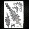 نقل الوشم يوران أزياء السلاسل السوداء معصم الحناء زهرة الوشم المزيفة ملصقات ماء ماندالا النباتات الوشم المؤقتة الذراع 3D الوشم 240426