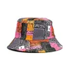 Wide Brim Hats Bucket Hats 2024 Summer Fashion Paisley Printed Fisherman Hat Reversible Harajuku Fighting Hat Womens Street Hip Hop C Fishing Hat J240506