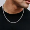Веревка веревки кубинское цепное ожерелье для мужчин 2021 температура моды из нержавеющей стали Кольцо кольцо кольцо для мужских украшений подарков 240424