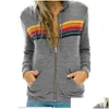 Sweats à capuche féminine 2024SS Femmes Uni Nation 5 Stripe Zip Hoodie Femmes Zip-Up Sweatshirt Long Sweet Long Femme Boys Streetwear Otb4y