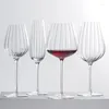 Şarap Gözlükleri 3D Prizma Dikey Çizgiler Rhombus Cam Eşleme Kokteyl Vintage Uzun Şampanya Cam Şeffaf İçme DrinkwareCool Goblet