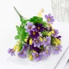 Dekorativa blommor Landskapsarkitektur Fake Vibrant Artificial Wildflower Buquets For Home Decor 6 Bunds med färgglada simulerade inomhus