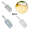 Outils 6pcs Scoops en plastique Scoops Scoopers de glace Transparente Pheillette de glace pour le dessert de bonbons ACCESSOIRES DE CUIE DE CUITS