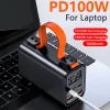 Ładowarki 100W Super Szybkie ładowanie 30000MAH Power Bank dla Huawei P40 Laptop Powerbank Portable zewnętrzna ładowarka akumulatorowa na iPhone'a Xiaomi