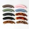 Clamps Matte Solid Banana Hair Claw Clips Clamp Barrettes Big Women Hairgrips Hairpin Girls Ponytail Hair Accessories Leopard Headwear Y240425