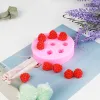 Moldeamentos de mirtilo para cozimento doméstico de assadeira deco molde de silicone diy framboy bolo bolo bolo de chocolate moldes de velas feitos à mão