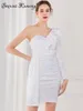 Robes décontractées sexy backless white sequin mini robe d'été femme élégante luxe de luxe court court soir femme anniversaire fête vestidos