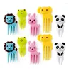 Forks 10pcs Mini Cartoon Fork Fruit Stuffick Sign Bento pranzi