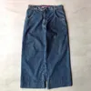 Jeans pour hommes jeans en vrac jnco Hip-hop Rock broderie motif masculin 2023 Nouveaux vêtements de rue rétro harajuku haut taille large jambe large jeansl2404