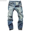 Men's Jeans Jeans denim mens fashion vintage Trousers regular fit straight tear brand new pants Simple Plus sizeL2404