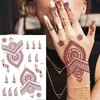 Transfert de tatouage Henné brun tatouage Body Stickers for Women Henné Tattoos Tattoos en dente