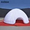 Partihandel Hot Selling Large Inflatable Igloo Tent, White Party Dome House, Yurt Tält med LED -ljus för utomhuspartier eller evenemang