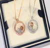 Fashion Moon Happy Diamond Series Women Pendant Necklace Luxury Jewelry For Women Birthday New Year Gift9575569