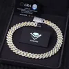 Xinguang Fashion 2 tono giallo e bianco Sterling Silver 925 con moissanite Cuban Link Chain per uomo