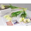 Silicone Tulip Artificial Flower Real Touch 5pcs / Bouquet CM Luxury Home Decorative Living Room Deco Flores Fake Plant 240415