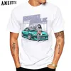 Camisetas masculinas Novos homens de verão SLVE SLVE JDM Modificação de carro Enginr Anime Classic T-shirt Harajuku White Casual Boy Ts Man Tops