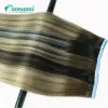 Inslagtape in menselijke haarextensies rechte naadloze huid inslaglijsten lijm remy haarverlenging voor salon 1226 inch hoge kwaliteit