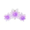 6PCS New Gradient Large Flower Acrylic Hair Clip for Women Sweet Hairpins Hair Claws Crab Clamp Barrettes Hawaiian Hair Accessories