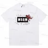 MSGM Tee Designer T-shirt Mens Short Shirt Shirt Men Men T-shirts décontractés 3D Lettre de street