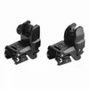 Tactical Metal Folding Flip Up Iron Sight Back Up Set Front Rear Sights for 20mm Rail