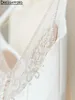 Satin Satin Satin Ouvert Roches de mariée en ligne A-Line Perge de cristal Appliques de dentelle Robes nuptiales