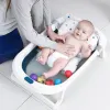 Dresses Large Folding Baby Bath Tub Portable Bath Bucket Antislip Bottom Newborn Baby Swim Tubs Portable Children Nonslip Kids Bathtub