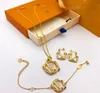 Women Designers Bracelet Necklaces Earrings Set Fashion Letter Gold Bracelets For Women Mens Pendent Necklace Luxury Jewelry1158768