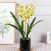 Fiori decorativi decorazione casa simulazione farfalla orchidea set pianta in vaso