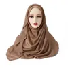 23k1ヒジャーブソリッドカラーコットンレーヨンヒジャーブスカーフ女性ビッグサイズイスラム教徒のヘッドスカーフラップショール