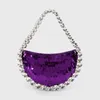 Школь модная модная блеск сумочка женщина повседневные сумки сумки леди дизайнер кошелек алмазы с бисером круглой фиолетовой вечерней бренд