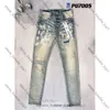 Jeans violet jeans mens de haute qualité brodé vintage jeans de créateur de jeans vintage slim pantalon denim droit de ruelle tendance jeans pourpre décontracté pantalon 4703