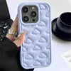 Caisses de téléphone portable coréen mignon 3D Cloud Color Couleur de téléphone en silicone doux iPhone 15 Pro Max 11 12 14 Pro Max Shock Protection Cover J240509